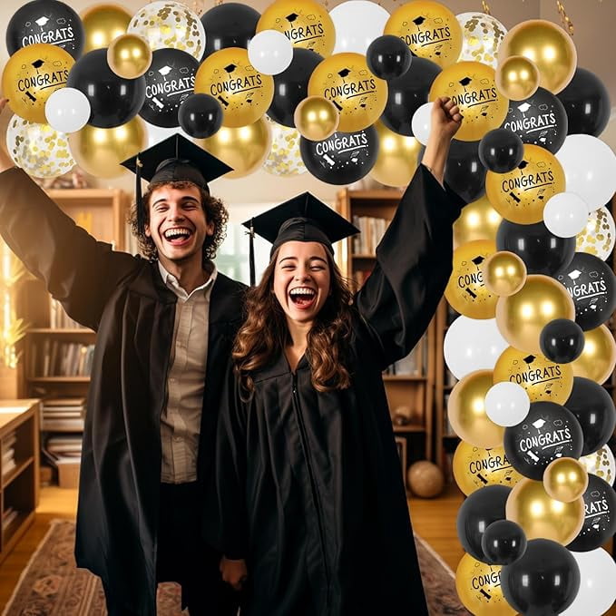 Case Closed Party Decorations, Class of 2026 Law School Graduation Party Decor, Congrats Lawyer Gard Backdrop, Black Gold Balloon Garland Arch Kit for Future Lawyer Graduation Party Supplies