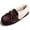 Black Tartan Plaid, variant on Women's Camp Collar Moccasin Slippers, Cinnamon, 6 M US