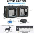 thumbnail image 2 of 2-in-1 Cat Travel Carrier with Litter Box, (17.7" x2) x16.5"x13" Large Cat Carrier with Zipper Locks for Moving Across The Country (No Hammock) - Black, 2 of 6