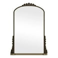 thumbnail image 7 of BEAUTYPEAK 40"x28" Arched Bathroom Mirror Vintage Vanity Mirror Wall-Mounted, Antique Bronze, 7 of 7
