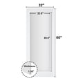 thumbnail image 2 of 32" X 80" Laundry Door Solid Manufactured Wood Glass Standard Door Without Hardware Kit, 2 of 9