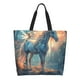 thumbnail image 1 of Fotbe Forest Lake White Horse Bolsa Tote Estética de Lona con Estampado para Mujer - Bolsa Reutilizable de Hombro Casual para Vacaciones, Compras, Trabajo y Gimnasio, 1 of 8