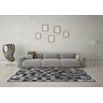 thumbnail image 3 of Ahgly Company Indoor Rectangle Checkered Gray Modern Area Rugs, 2' x 4', 3 of 4
