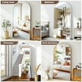thumbnail image 6 of SEETHRUGLIMMER 65"x 24.2" Arched Full Length Mirror Free-Standing Wall Mounted Floor Mirrors, Silver, 6 of 6