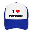 thumbnail image 2 of I Heart Popcorn Love Food Funny Trucker Hat Baseball Cap Unisex Blue, 2 of 5