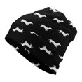 thumbnail image 1 of Gorros con estampado navideño de Dachshund para hombre y mujer, gorro con estampado de Navidad, Skullies, gorros Vintage de invierno, gorros Kpop para envolver la cabeza, 1 of 4