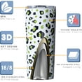 thumbnail image 2 of Green Leopard Print 20 oz Tumbler Birthday Gifts for Women For School Insulated Birthday Gifts For Women,Gift Ideas for Leopard Lovers Best Friends Sister Mom, 2 of 6