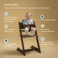 thumbnail image 2 of Set de 2 sillas altas Stokke Tripp Trapp para bebés, color marrón cálido, con arnés, 2 of 6