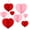 red pink, variant on 8Pcs Foldable Paper Heart Ornament Valentine's Day Decoration for Wedding Valentine's Day Engagement Anniversary