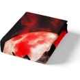 thumbnail image 4 of Funda Nórdica Queen Size,Funda Nórdica Luna Roja con 2 Fundas de Almohada para Adolescentes, 4 of 6