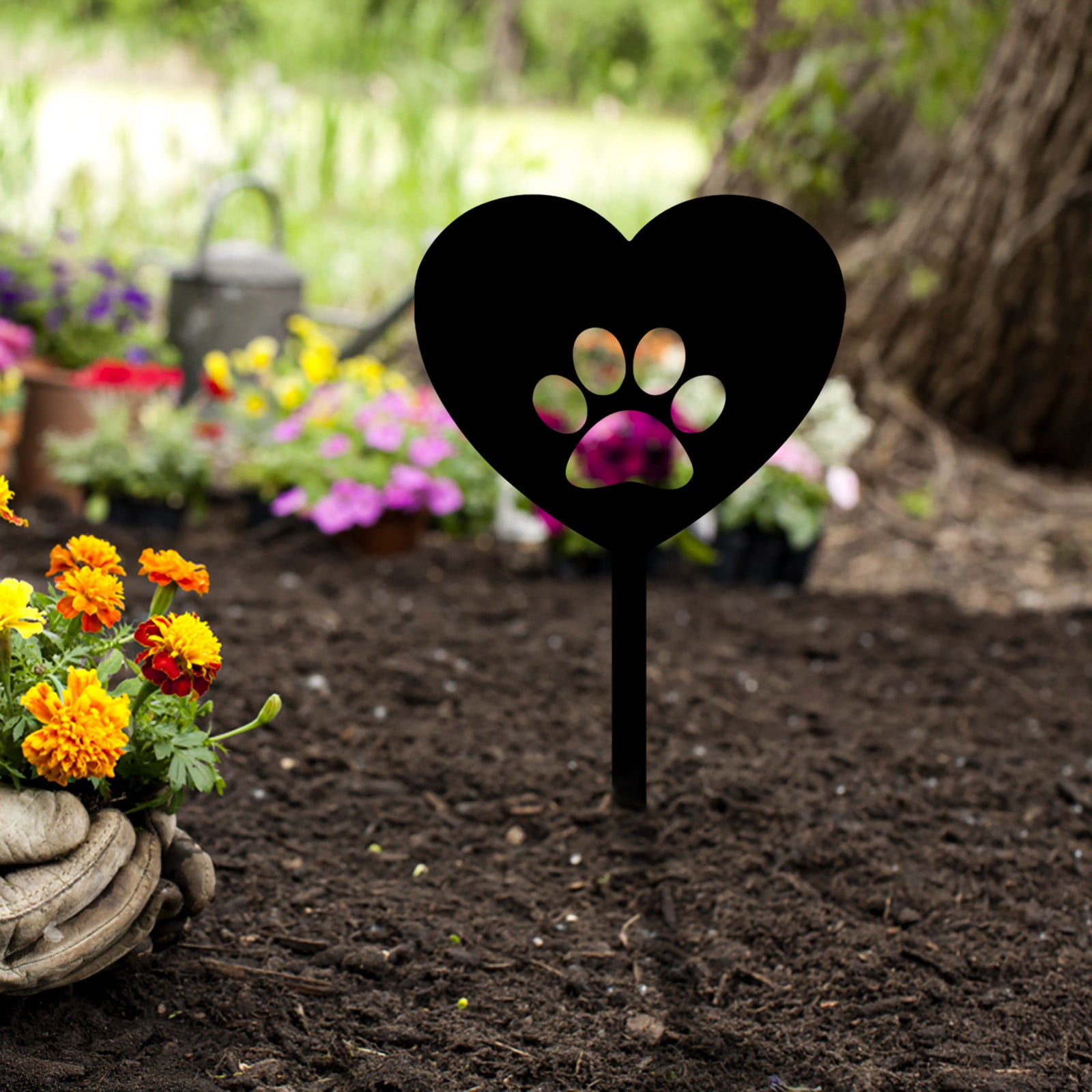 Grave Marker Stand Memorial Plaques Sturdy Gravesite Cemetery Plaques For Headstones Outdoor Memorial Plate For Pet Memorial Grave Decorations, Size