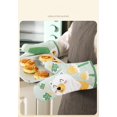 thumbnail image 4 of Shxx Green Left Handmicrowave Heat Insulation And Anti-scalding Silicone Gloves Thickened Kitchen Oven High Temperature Resistant Special Cartoon Glov, 4 of 4