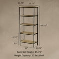 thumbnail image 6 of Lavish Home 5 Tier Industrial Bookcase, Gray, 6 of 6