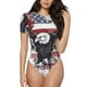 thumbnail image 1 of Balery American Flag Eagle Art Body de cuello redondo de manga corta para mujer Tops de manga corta Tops básicos-Small, 1 of 7