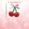 thumbnail image 2 of Adornos para magdalenas Aukolass Cherry Glitter Sweet, paquete de 24, 2 of 6