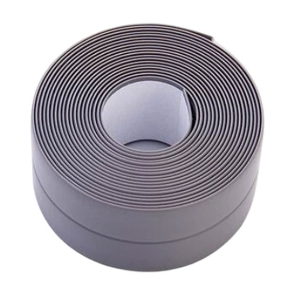 Caulking Tape, 10.5FT Self-Adhesive Waterproof Sealant Tape Caulk Strip, Countertop Edge Protector Sealing Caulking Tape for Kitchen, Bathroom, Bathtub, Toilet Base, Walls Floors,1Pc(Grey,126x1.5")