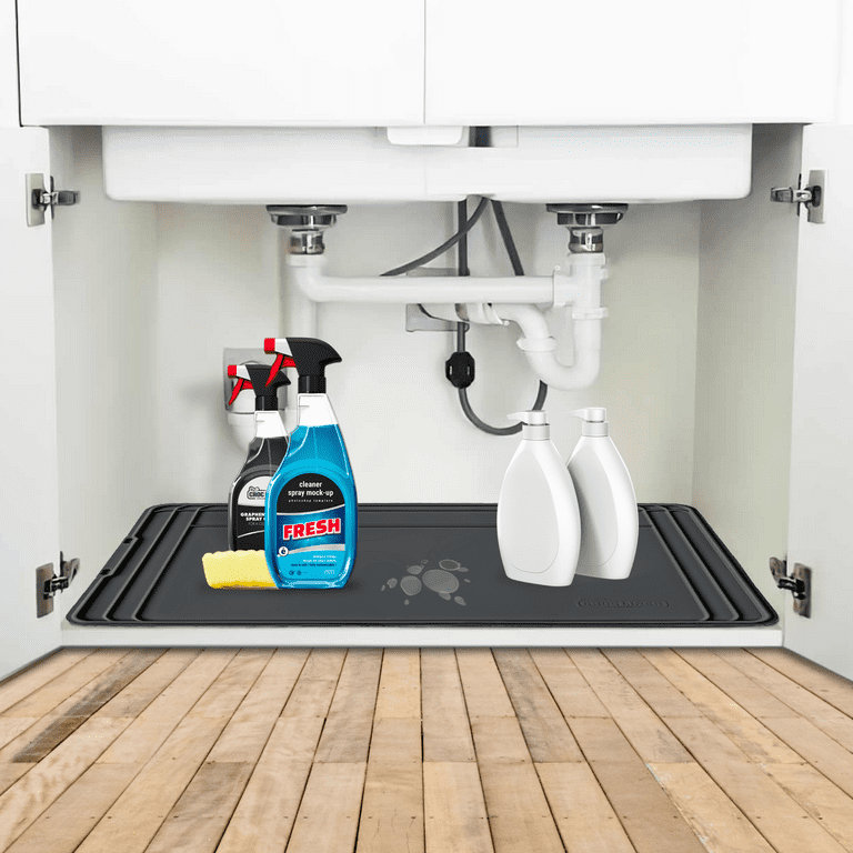 Croc Liner Under Sink Mat Waterproof Cabinet Liner for Kitchen and