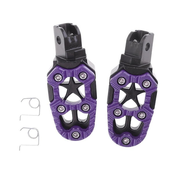 Reposapiés de motocicleta Zulema 2x pedales universales morado