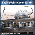 thumbnail image 2 of Junta de tapa de válvula del motor Unique Bargains No.94810593501 con 4 anillos de sellado para Porsche Panamera 2009-2016 Junta de sellado de cabeza de cilindro negra 1 juego, 2 of 6