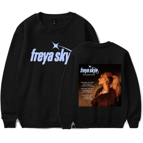 Freya Skye Merch Live Shows Date Print Sweatshirt – Unisex Crewneck Graphic Pullover , Casual Streetwear Concert Outfit Gift for Music Lovers