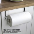 thumbnail image 4 of Qiilu Paper Towel Hanger, Paper Towel Rack,Stainless Steel Kitchen Over Door Roll Paper Holder Paper Towel Rack Hanger, 4 of 7