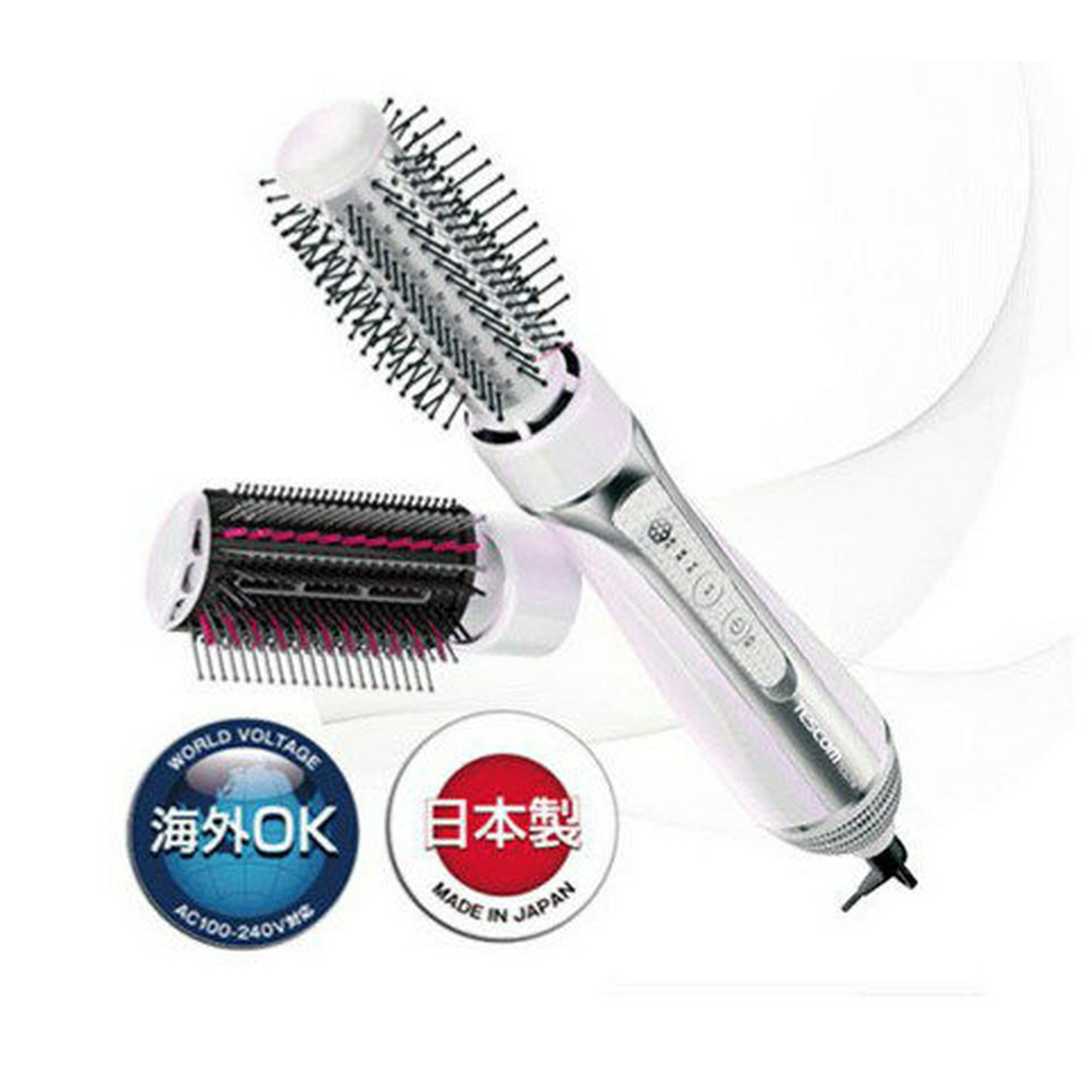 Straightening Brush Tescom Hair Brush TESCOM TIC6J Ione Negative