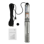 110v Submersible Deep Well Water Pump Large Stainless Steel Well Pump 370w 0.5HP