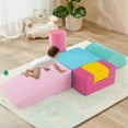 thumbnail image 4 of Gymax 6 PCS Kids Climber Play Set Indoor Foam Climb & Crawl Activity Blocks w/ Cover, 4 of 9