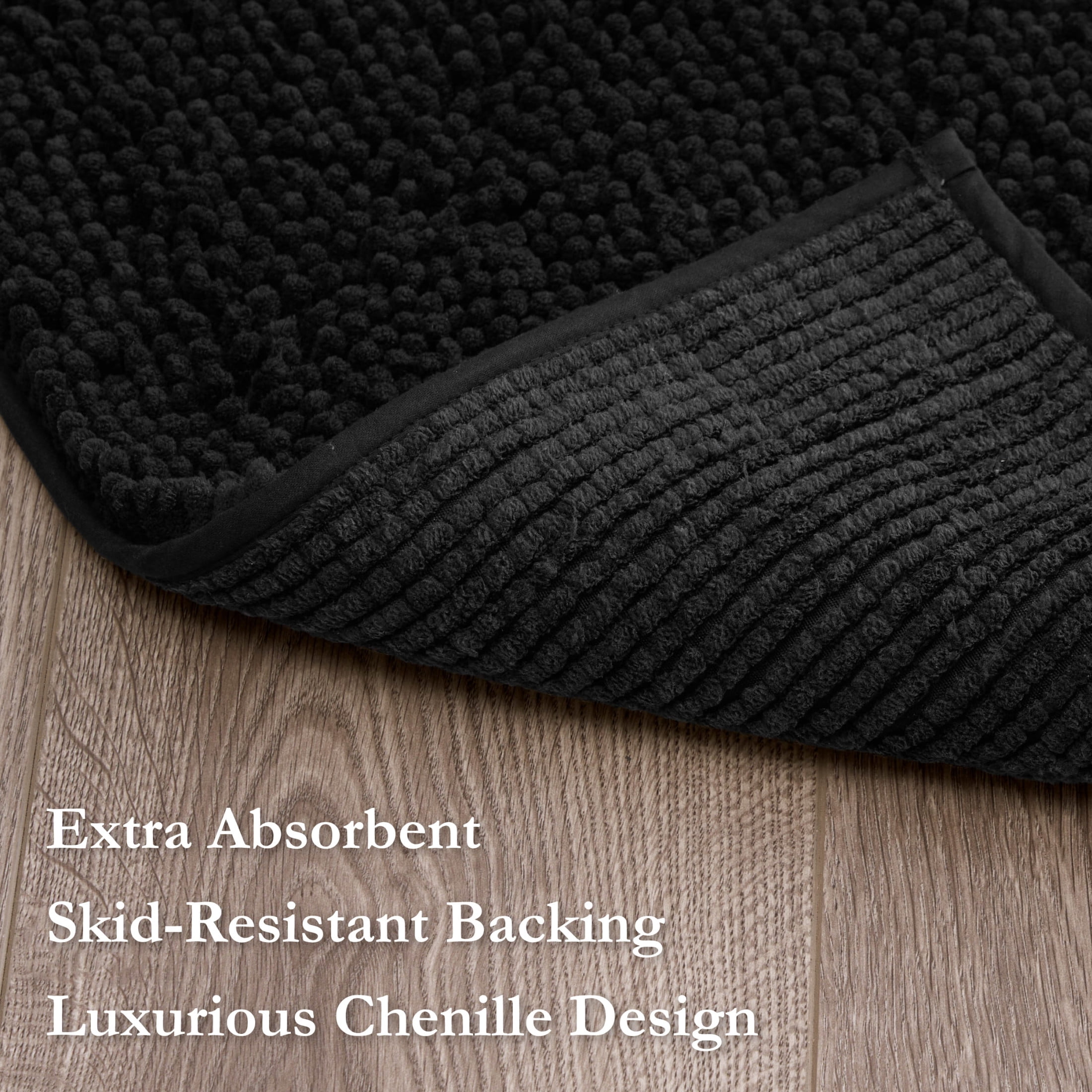 Resort Collection Chenille Plush Loop Bath Mats