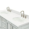 thumbnail image 4 of Ariel Stafford 61 Inch Double Oval Sink Vanity With White Quartz Countertop W/1.5" Edge In Grey, 4 of 11