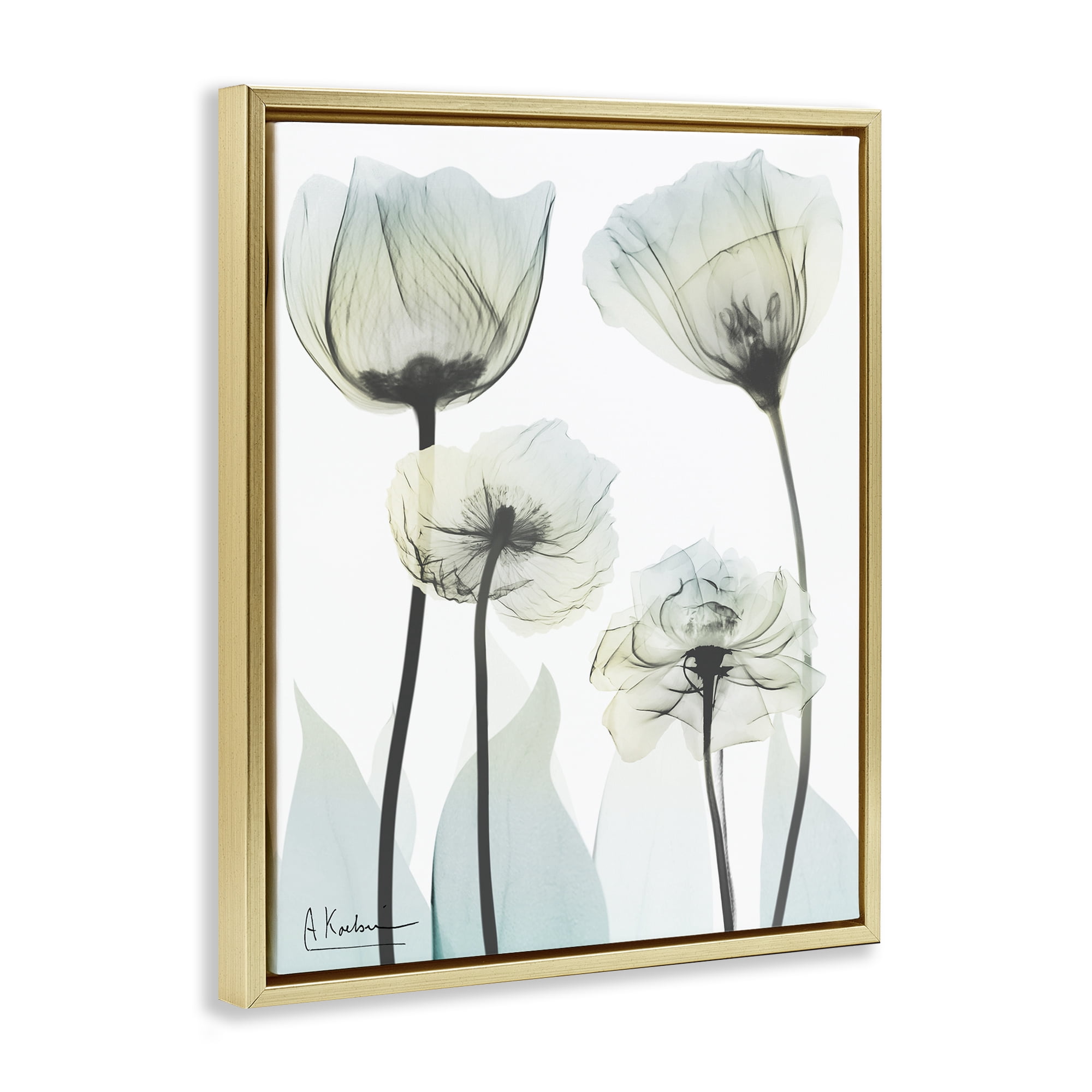 Stupell Industries Floral Luxury Of Creation Gold Framed Floater Canvas Wall Art, design by Albert Koetsier