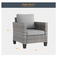 thumbnail image 2 of ACEGOSES Outdoor Patio Wicker Chairs Set of 2, Gray Rattan Seating with Thick Cushions for Lawn or Poolside, Light Gray, 2 of 6