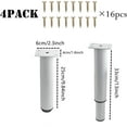 thumbnail image 2 of 4 White Metal Table Legs 25-43 cm, Adjustable Leg, Coffee Table Leg, Adjustable Table Leg, Furniture Legs, Kit Includes Screwdriver and Screws, 2 of 5