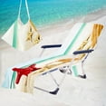 thumbnail image 4 of Fwttom Lounge Chair Towel Cover, Beach Chair Cover Beach Bag with Side Pockets Microfiber Lounge Chair Beach Towel Chair Cover, 4 of 7