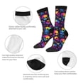 thumbnail image 4 of Fotbe mushroom rainbow color Skull Calcetas Largas con Estampado para Hombre y Mujer – Calcetas de Compresión Transpirables y Elásticas, Viajar y Uso Diario Talla 5-11, 4 of 6