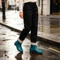 thumbnail image 3 of FRSASU Women's Ankle Rain Boots Floral Fleece Lined Waterproof Short Boots Non‑Slip PVC Garden Shoes Green-B, 3 of 7