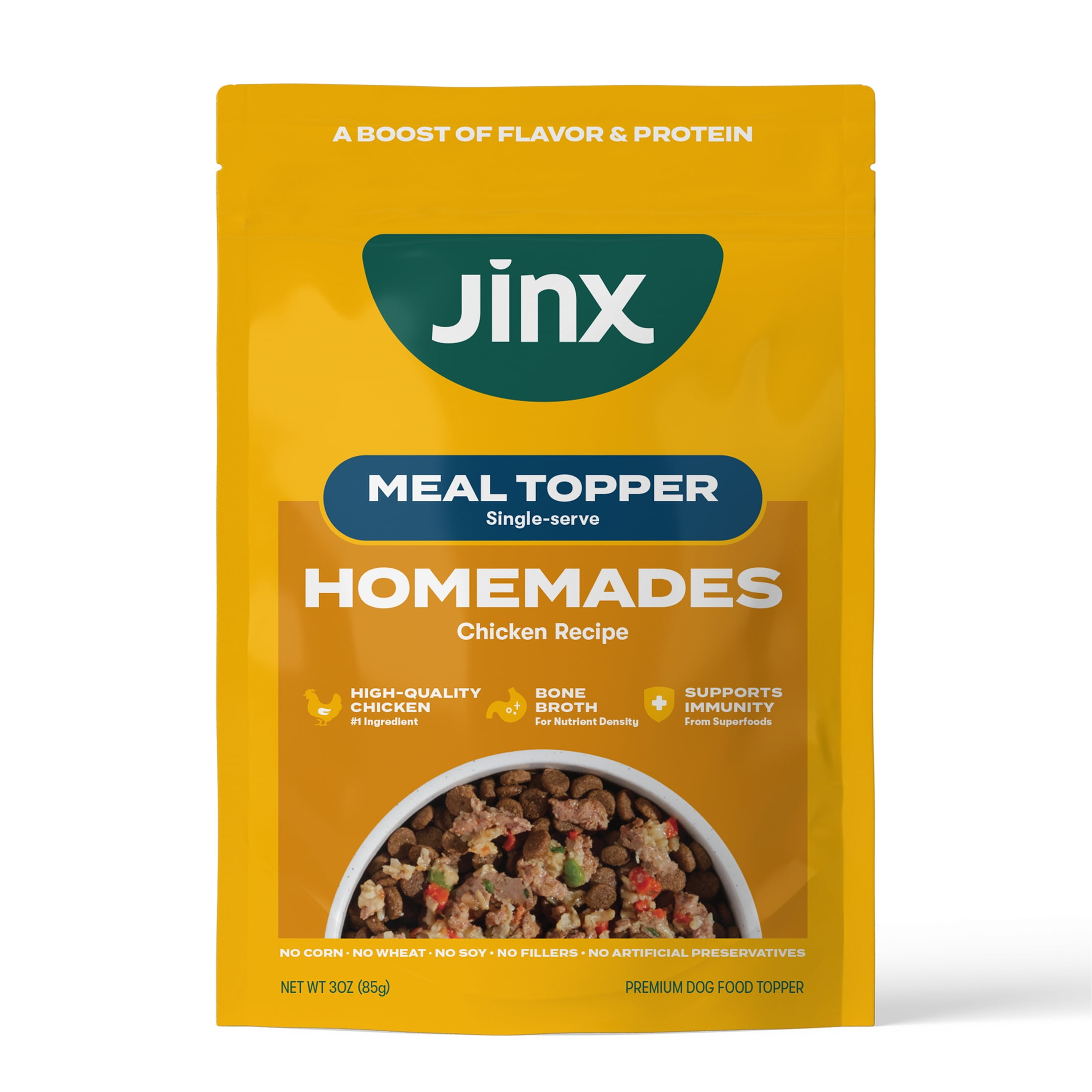 (6 pack) Jinx Homemades Chicken Topper,3oz.Pouch