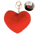 thumbnail image 3 of Coofit Key Chain Fashion Heart Shape Pom Pom Handbag Pendant Purse Charm Phone Charm, 3 of 6