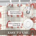 thumbnail image 4 of Red Rainbow Bow Shower Curtain 72x72, Waterproof Washable Polyester Bathroom Curtain, Bow Bath Curtain with 12 Plastic C Hooks, Machine Washable Fabric Bath Curtain for Bathroom Decor, 4 of 5