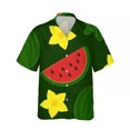 thumbnail image 3 of Camisas para hombre, blusa con solapa gráfica de frutas tropicales para hombre, ropa de vacaciones de moda para mujer, camisetas de fiesta de verano 2024, 3 of 5