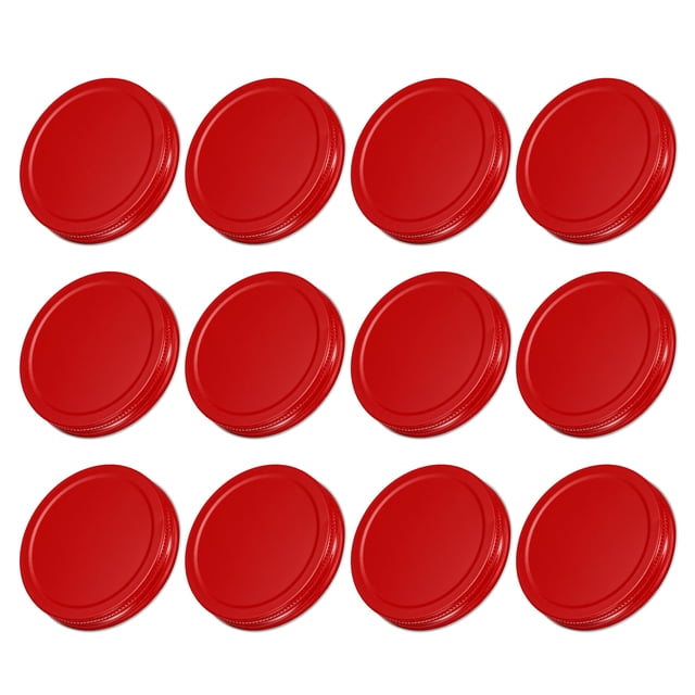 42 Tapas Tarros Mason, 86mm/3.39" de Boca Ancha, de Chapa de Estaño a Prueba de Fugas Almacenamiento en la Cocina (Rojo)