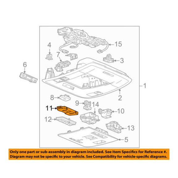 GM OEM OVERHEAD CONSOLE-Garage Door Opener 23341161