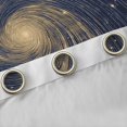thumbnail image 4 of Manfei Universe Galaxy Black Out Curtains,Geometric Stripe Abstract Curtains Pack of 2 (42x63 Each),Gold Stars Print Bedroom Curtains For Teens,Ultra Soft Home Decor, 4 of 6