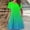 Green, variant on Sakmal Womens Dresses Summer Blue Crew Neck Mid-Length Short Sleeve with Pocket Gradient Loose Fit Basic Shift Dress