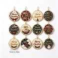 thumbnail image 2 of WDOBM Christmas Decoration, 12 PCS DIY Wooden Diamond Painting Kit, Christmas Ornaments Pearl Diamond Art Kit for Adults Beginner, Xmas Tree Hanging Decor Holiday Gift, 2 of 7