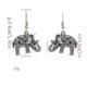 thumbnail image 3 of Antique Bohemia Carved Patterns Elephant Charms Women Girls Dangle Earrings, 3 of 3