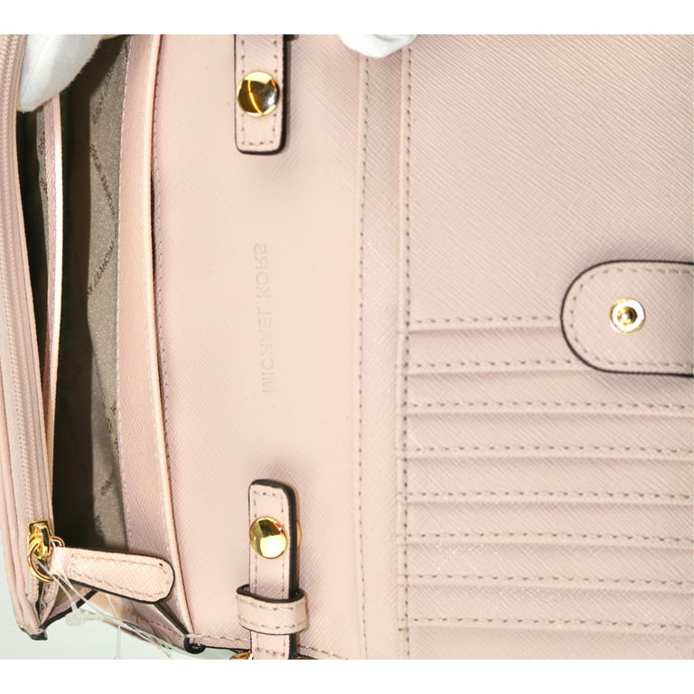 Michael Kors Women's 35F0GTVC8B Jet Set Travel Medium Multifunction Phone  Xbody Crossbody Bag Wallet (Vanilla) …
