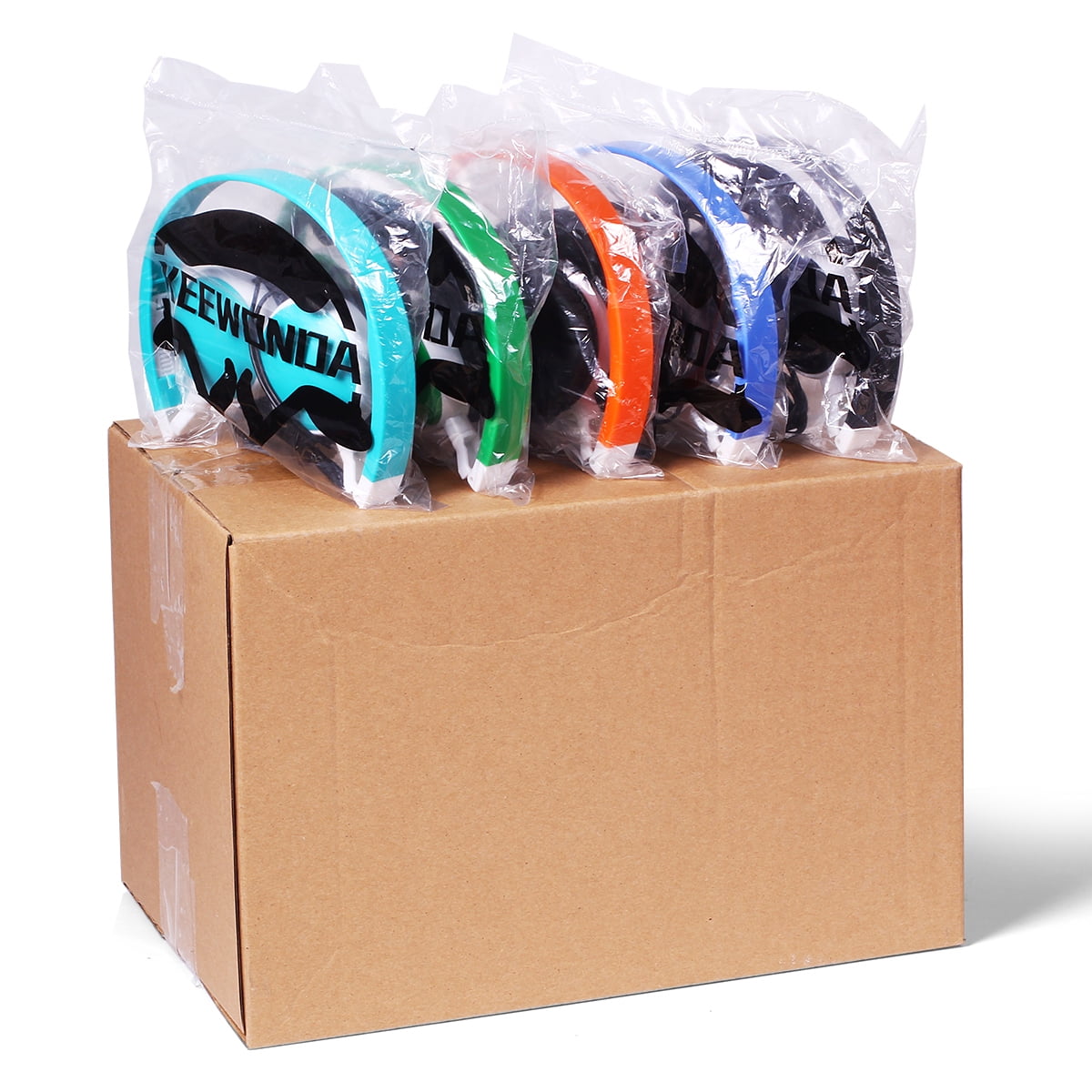 Keewonda Bulk 10 Pack Headphones Multi Color On Ear Wired for School