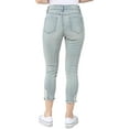 thumbnail image 2 of Indigo Rein Womens Distressed Cropped Jeans, Blue, Juniors, 0, 2 of 2