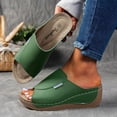 thumbnail image 3 of Dakaela Orthopedic Wedge Sandals for Women 2026 Comfortable Casual Platform Summer Beach Vacation Slides with Arch Support Size 6-10 Green, 3 of 5